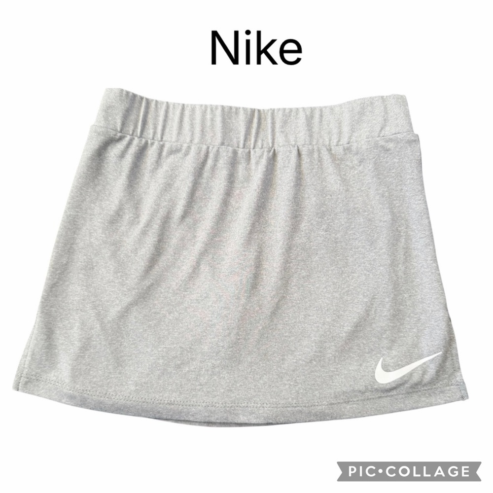 Nike girls Breezy Mid Rise Skort skirt gray size 6